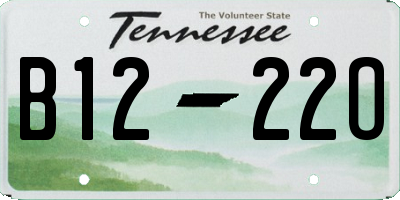 TN license plate B1222O