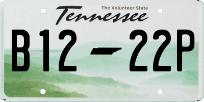 TN license plate B1222P