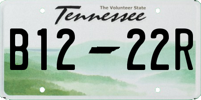 TN license plate B1222R