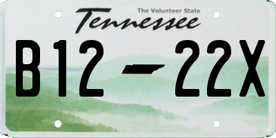 TN license plate B1222X