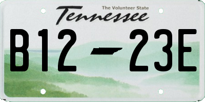 TN license plate B1223E