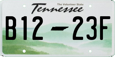 TN license plate B1223F