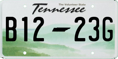 TN license plate B1223G