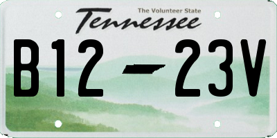 TN license plate B1223V
