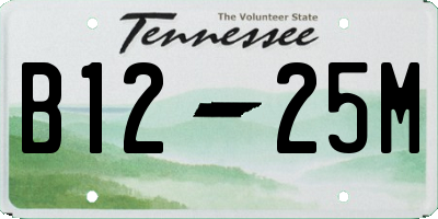 TN license plate B1225M