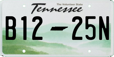 TN license plate B1225N