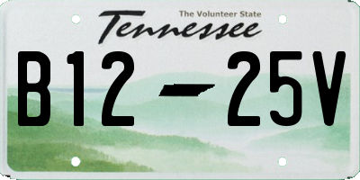TN license plate B1225V