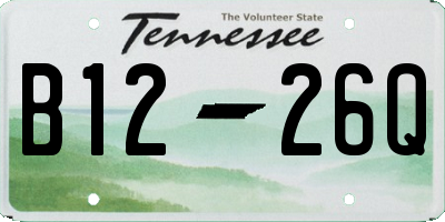 TN license plate B1226Q