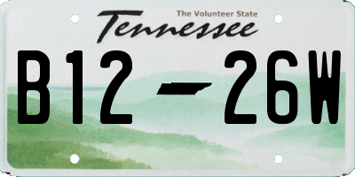 TN license plate B1226W