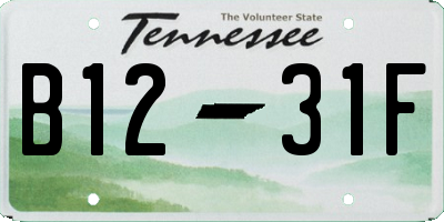 TN license plate B1231F