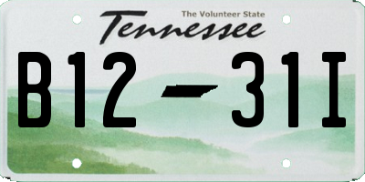 TN license plate B1231I
