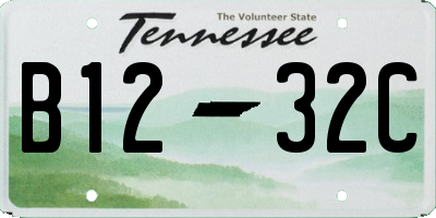 TN license plate B1232C