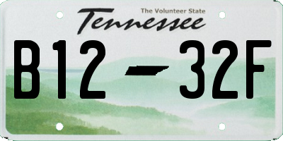 TN license plate B1232F