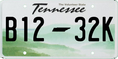TN license plate B1232K