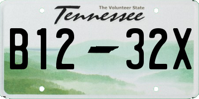 TN license plate B1232X