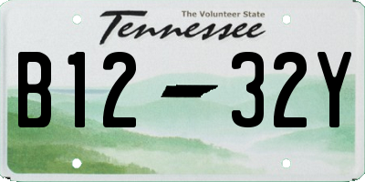 TN license plate B1232Y