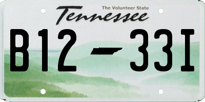 TN license plate B1233I