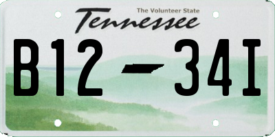 TN license plate B1234I