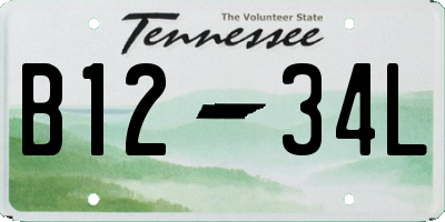 TN license plate B1234L