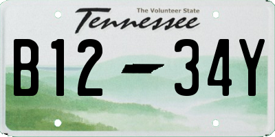 TN license plate B1234Y
