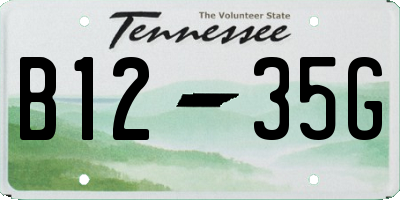 TN license plate B1235G