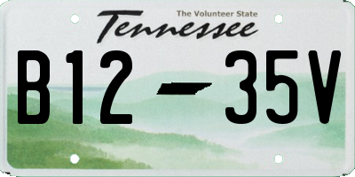 TN license plate B1235V