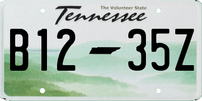 TN license plate B1235Z