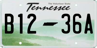 TN license plate B1236A