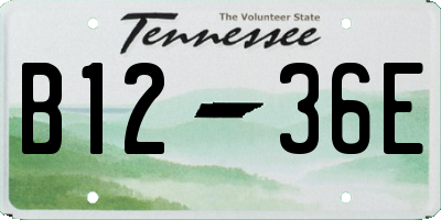 TN license plate B1236E