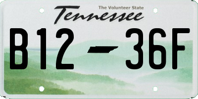 TN license plate B1236F