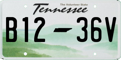 TN license plate B1236V