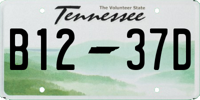 TN license plate B1237D