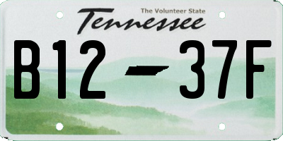TN license plate B1237F