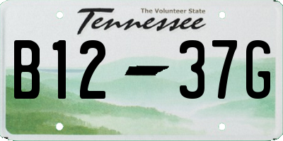 TN license plate B1237G