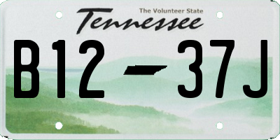 TN license plate B1237J