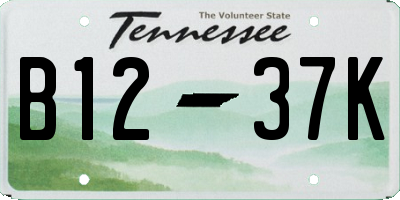 TN license plate B1237K