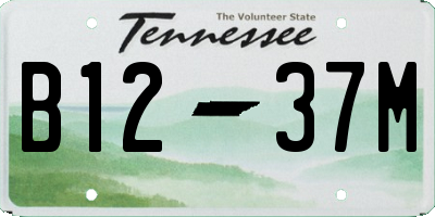 TN license plate B1237M