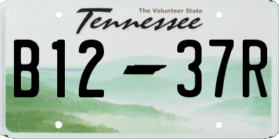 TN license plate B1237R