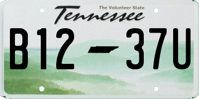 TN license plate B1237U
