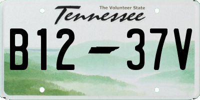 TN license plate B1237V