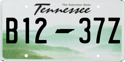 TN license plate B1237Z