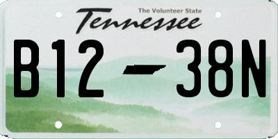 TN license plate B1238N