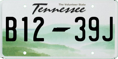 TN license plate B1239J