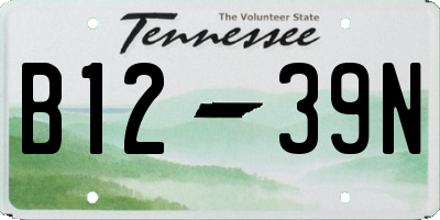 TN license plate B1239N