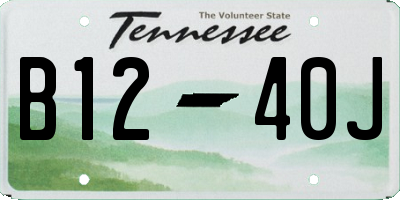 TN license plate B1240J