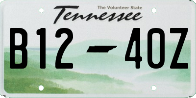 TN license plate B1240Z