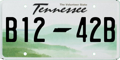 TN license plate B1242B