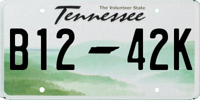 TN license plate B1242K