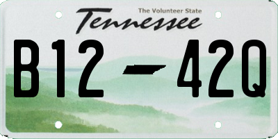 TN license plate B1242Q
