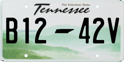 TN license plate B1242V